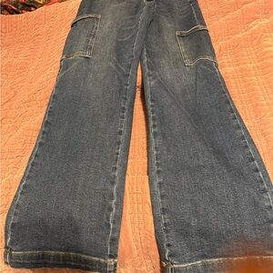 Judy Blue Wide-Leg Flare Jeans in Dark Wash